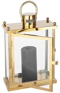 Tutumi, fém-üveg lámpa 30cm BXGD19914, arany, OGR-09888