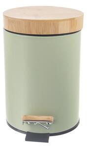 Világoszöld fém pedálos szemetes 3 l Greenish – Orion