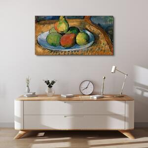 Vászonkép Lemez gyümölcsökkel a széken