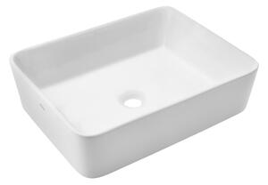 Invena Paros, kerámia munkalap mosogató 475x375x145 mm, fehér fényes, INV-CE-36-001-C