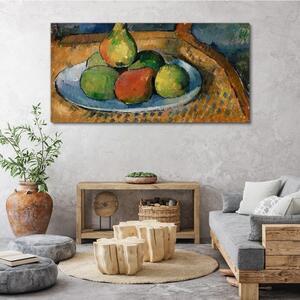 Vászonkép Lemez gyümölcsökkel a széken