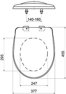 Sapho Sapho, WC-ülőke 455x377 mm, fehér, PP, SAPHO3556