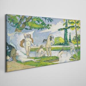 Vászonkép Úszás Paul Cézanne