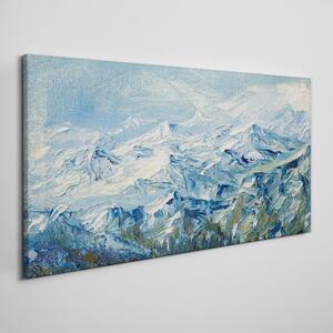 Vászonkép Téli festészet hegyek