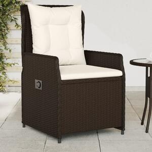 VidaXL 2 db barna polyrattan dönthető kerti szék