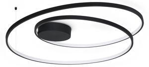 ÓZ LED mennyezeti lámpa, fekete, Ø80 cm, 3000K