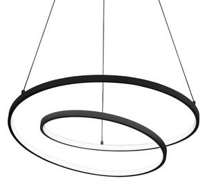 ÓZ LED függőlámpa, fekete, Ø60 cm, 2700K