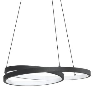 ÓZ LED függőlámpa, fekete, Ø40 cm, 3000K