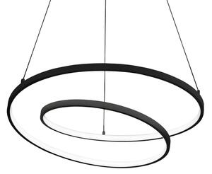 ÓZ LED függőlámpa, fekete, Ø80 cm, 2700K