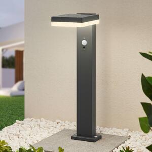 Lindby Laira LED napelemes talapzati lámpa, 50 cm, Fekete, Alumínium, Modern