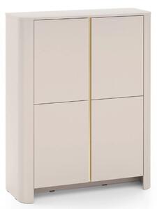 Sorrenti magas komód 103 cm – kasmír / arany