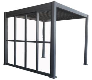 Lagos 3x4 3x4 szabadon álló terasz pergola négyoldalú ajtóval Garden Point antracit