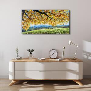 Vászonkép Őszi levelek fa