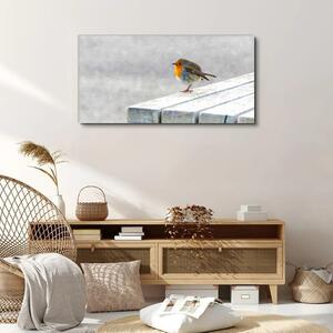 Vászonkép Absztrakt állat madár hó