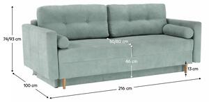 Kétszemélyes kanapé Aria (mentol). 1065233