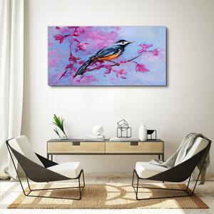 Vászonkép Ág virágok állati madár