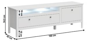 Tv asztal/szekrény Otis 1s1k/160 (fehér). 1065244