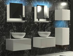 Venezia Alius A37 dupla fürdőszobabútor szett + mosdókagyló + szifon (magasfényű fehér)