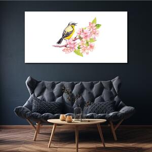 Vászonkép Absztrakt madarak virágok