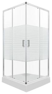 Madera 80x80 cm szögletes zuhanykabin zuhanytálcával