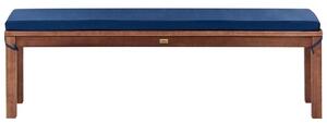 Kerti pad ülőpárnával TUSCANIA 160 cm Eukaliptusz fa Kék