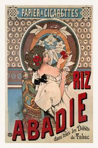 Festmény reprodukció Riz Abadie (Vintage Art Nouveau Cigarette Advert) - Alfons / Alphonse Mucha, (26.7 x 40 cm)