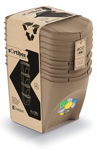 Sortibox 4 Darabos Szelektív Hulladékgyűjtő Rendszer Szett 4x25l Natúr-Eco