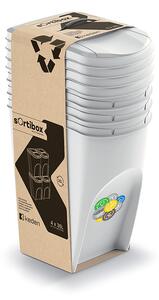 Sortibox 4 Darabos Szelektív Hulladékgyűjtő Rendszer Szett 4x35l Szürke