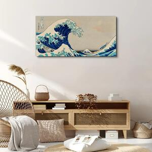 Vászonkép Tengeri vihar csónakok gyapjú
