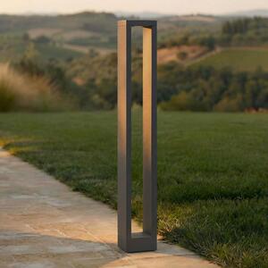 Lucande Jupp LED ösvény lámpa, 90 cm, antracit, fém, IP54, Fekete, Alumínium, Modern