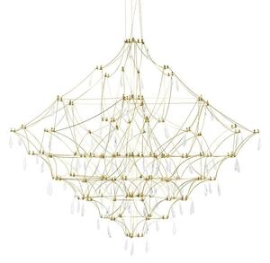 King Home Constellation 100 Gold LED Függőlámpa Kristály Arany