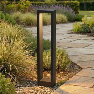 Lucande Jupp LED ösvény lámpa, 60 cm, antracit, fém, IP54, Fekete, Alumínium, Modern
