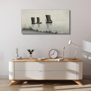 Vászonkép Tengeri hajó vízi égbolt