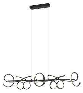 Design függőlámpa fekete téglalap alakú 3 lépésben dimmelhető - Krisscross
