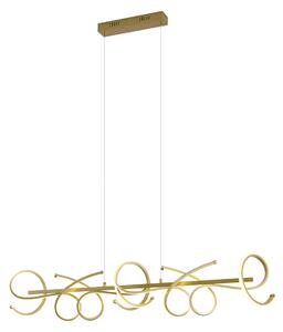 Design függőlámpa arany téglalap alakú 3 lépésben dimmelhető - Krisscross