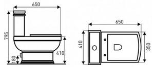 Kleopátra 11 hátsó kifolyású monoblokkos wc ülőkével