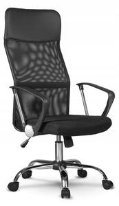 Forgó irodai szék, NEMO, hálós szövet, 61x107.5x50 cm, fekete színben