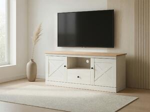 TV-állvány Talvena 107, Laminált forgácslap, 63x153x43cm, Artisan tölgy, Anderson fenyő
