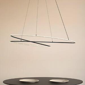 Lucande Gavril LED lógó világítás, 100 cm, fekete, dimmelhető fényerővel,, Fekete, Nappali / Étkező, fém, Modern