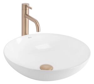 Rea Anika, pultra szerelhető mosdó 405x405x120 mm, fényes fehér, REA-U6367