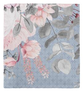 Kék-rózsaszín fürdőlepedő 70x150 cm Soft bouquet – Happy Friday