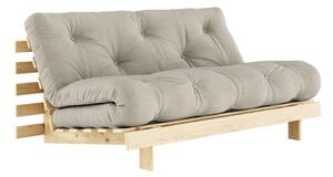 Bézs len kinyitható kanapé 160 cm Roots - Karup Design