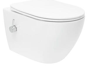 WC bidével felakasztható SAT Fusion fehér fényes felülettel hátsó kifolyással SATFUS11BFC