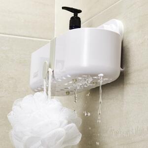 Fehér öntapadós műanyag fürdőszoba polc Duo - Joseph Joseph