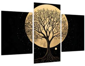 Kép – Fa arany teliholdban I. (90x60 cm)