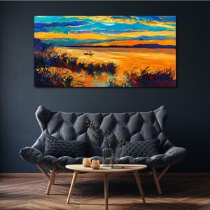 Vászonkép Víz naplemente víz ég