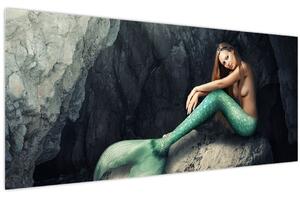 Kép - Hableány a sziklán (120x50 cm)