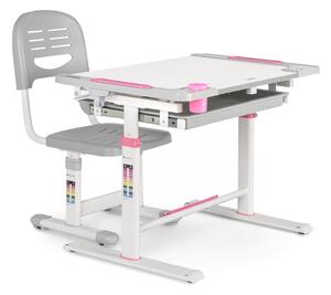 Blumfeldt Tommi XL, gyermek íróasztal és szék szett, állítható magasságú íróasztal és ergonomikus szék, 4 éves kortól - 10 éves korig
