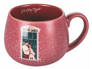 Rózsaszín karácsonyi porcelán bögre 400 ml Pink Xmas - Villa d'Este