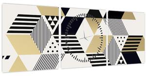 Kép - Geometriai formák N⁰1 (órával) (90x30 cm)